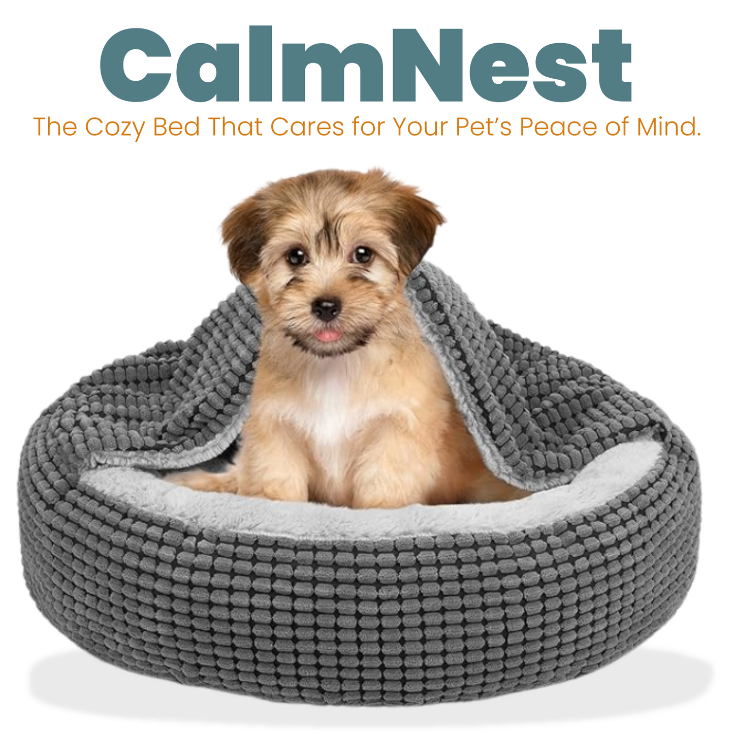 CalmNest Orthopedic Anti-Anxiety Pet Bed