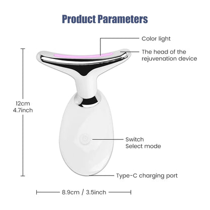 Face Neck Lift Beauty Device EMS Facial Massager LED Light Therapy Double Chin Remover Skin Rejuvenation Tightening Anti Wrinkle