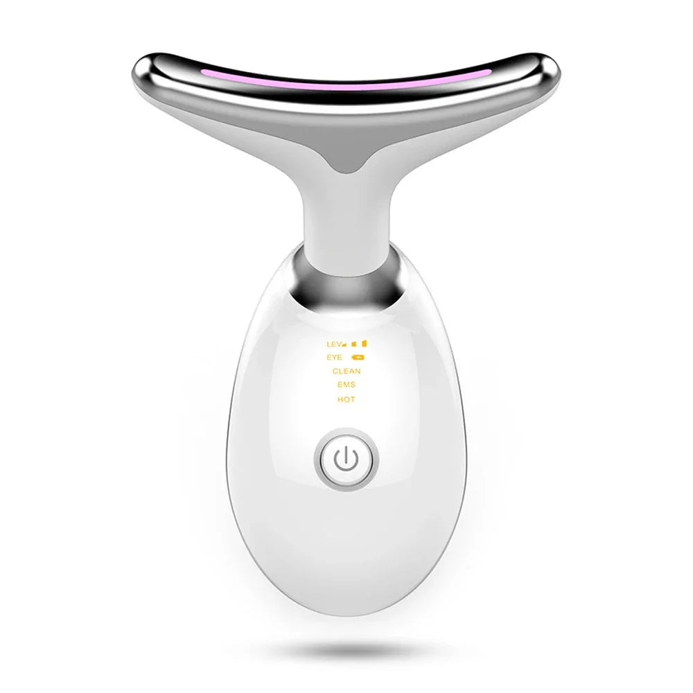 Face Neck Lift Beauty Device EMS Facial Massager LED Light Therapy Double Chin Remover Skin Rejuvenation Tightening Anti Wrinkle