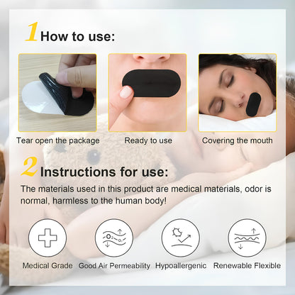 Mouth Tape for Better Sleep – Anti-Snoring & Nose Breathing Strips
